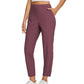 ⏳LIMITED OFFER 66% OFF🌞Women’s Fitted High-Waisted Zip-Pocket Trousers - 👖Lightweight, Breathable, Soft 26"/27" Ankle Pants with Zipper Pockets