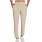 ⏳LIMITED OFFER 66% OFF🌞Women’s Fitted High-Waisted Zip-Pocket Trousers - 👖Lightweight, Breathable, Soft 26"/27" Ankle Pants with Zipper Pockets
