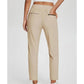 ⏳LIMITED OFFER 66% OFF🌞Women’s Fitted High-Waisted Zip-Pocket Trousers - 👖Lightweight, Breathable, Soft 26"/27" Ankle Pants with Zipper Pockets