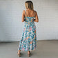 🔥Limited time discount⏰Women's Floral Print Strap Flowy Dress