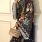 Women’s Printed V-Neck Loose Long-Sleeve Maxi Dress【Factory Direct Sales】