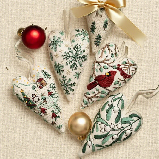 ⏰Limited-time offer £7.99🔥Heart-Shaped Hand Embroidered Christmas Kit