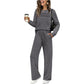 🥳2026 HOT SALE🥳💞60K+ SOLD!✨Women's Crew Neck Top & Drawstring Pants Set3