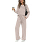 🥳2026 HOT SALE🥳💞60K+ SOLD!✨Women's Crew Neck Top & Drawstring Pants Set3