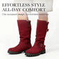 👢 Pull On & Go | Women's Slouchy Faux Suede Mid-Calf Boots⚡ Free shipping