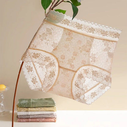 Women's Seamless Lace High-Waisted Panties