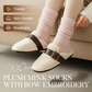 3Pairs Women's Plush Mink Socks with Bow Embroidery