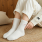 3Pairs Women's Plush Mink Socks with Bow Embroidery