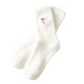3Pairs Women's Plush Mink Socks with Bow Embroidery