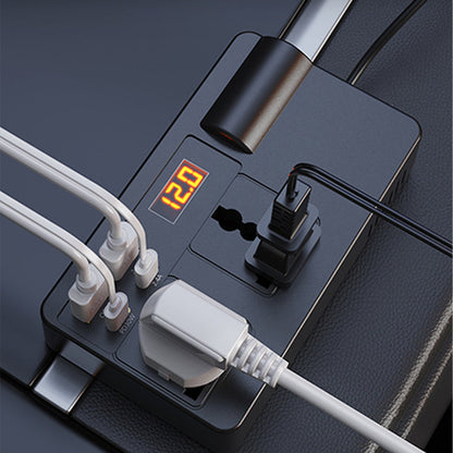 🔥Hot Sale Offers-Portable Car Inverter 12V/24V to 220V with Digital Display