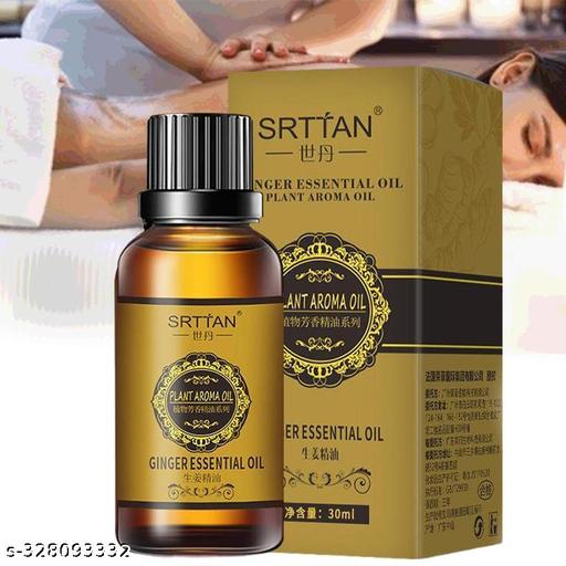 4 Bottoles 10ml Ginger Mugwort Massage Essential Oil, Moisturizing Body Massage Oil for Spa, Scraping, Body Care