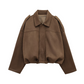 ⏰Last Day 60% Off💃Women's Suede-Like Cropped Bomber Jacket