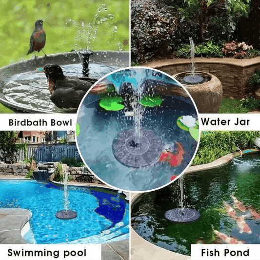🔥Hot Sales 55% OFF🔥Solar Fountain, Solar Powered Bird Bath Fountain Pump with 4 Nozzles 1.4W Solar Panel Kit Water Pump, Outdoor Watering Submersible Pump for Pond, Pool, Garden, Fish Tank