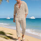 ⌛Limited-Time Offer🛍️Men's Breathable Linen Hooded Two-Piece Set