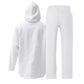 ⌛Limited-Time Offer🛍️Men's Breathable Linen Hooded Two-Piece Set