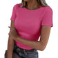 ⏰🔥LIMITED TIME 50% OFF! 👚 Women’s Short-Sleeve Crew Neck T-Shirt – Comfortable, Breathable & Perfect for Everyday Casual Wear ✨🌿