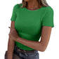 ⏰🔥LIMITED TIME 50% OFF! 👚 Women’s Short-Sleeve Crew Neck T-Shirt – Comfortable, Breathable & Perfect for Everyday Casual Wear ✨🌿