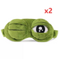 2PCS Soft Funny Frog 3D Sleep Mask