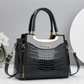 💎New Hot Sale✨Women's Vintage Glossy Crocodile-Patterned Leather Handbag – Chic, Spacious & Effortlessly Elegant