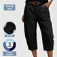 👖 LIMITED-TIME 55% OFF! ✨ Women's Casual Stretchy Cropped Denim Pants – Barrel Fit, Mid-Waist, Multi-Pockets 🌿
