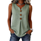 Women's V-Neck Sleeveless Cotton Linen Vest