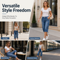👖 Women’s Straight-Leg Cropped Jeans - Practical pockets and a casual style