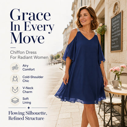 ⏰Last Day Sale 59% Off💃Elegant off-the-shoulder chiffon dress for women💎👗