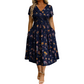 💃Limited-Time 66% OFF 🛍️Women's V-Neck Floral Print Dress with Twist Waist