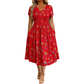 💃Limited-Time 66% OFF 🛍️Women's V-Neck Floral Print Dress with Twist Waist