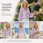 🌸💐Women's Floral-Print Breathable V-Neck Top