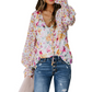 🌸💐Women's Floral-Print Breathable V-Neck Top