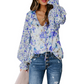 🌸💐Women's Floral-Print Breathable V-Neck Top