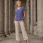 ⏰Last Day Sale 57% Off💃Women's T-shirt with leopard pattern, loose fit, V-neck