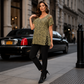 ⏰Last Day Sale 57% Off💃Women's T-shirt with leopard pattern, loose fit, V-neck
