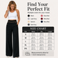 ⌛Limited-Time Offer🛍️Women's High-Waisted, Highly Stretchy Wide-Leg Pants with Contrast-Color Piping
