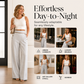 ⌛Limited-Time Offer🛍️Women's High-Waisted, Highly Stretchy Wide-Leg Pants with Contrast-Color Piping