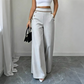 ⌛Limited-Time Offer🛍️Women's High-Waisted, Highly Stretchy Wide-Leg Pants with Contrast-Color Piping