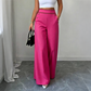 ⌛Limited-Time Offer🛍️Women's High-Waisted, Highly Stretchy Wide-Leg Pants with Contrast-Color Piping