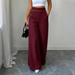 ⌛Limited-Time Offer🛍️Women's High-Waisted, Highly Stretchy Wide-Leg Pants with Contrast-Color Piping