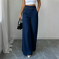 ⌛Limited-Time Offer🛍️Women's High-Waisted, Highly Stretchy Wide-Leg Pants with Contrast-Color Piping