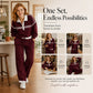🔥New Arrivals🔥Best Sellers💝Women’s Striped Patchwork Hoodie and Wide-Leg Trousers Set
