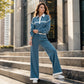 🔥New Arrivals🔥Best Sellers💝Women’s Striped Patchwork Hoodie and Wide-Leg Trousers Set