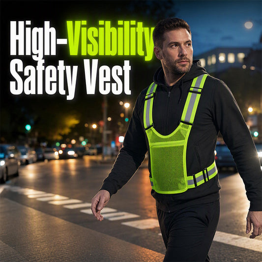 📢📢 55% OFF !! ⏰High Visibility Reflective Vest Adjustable Safety Running Gear with Pocket
