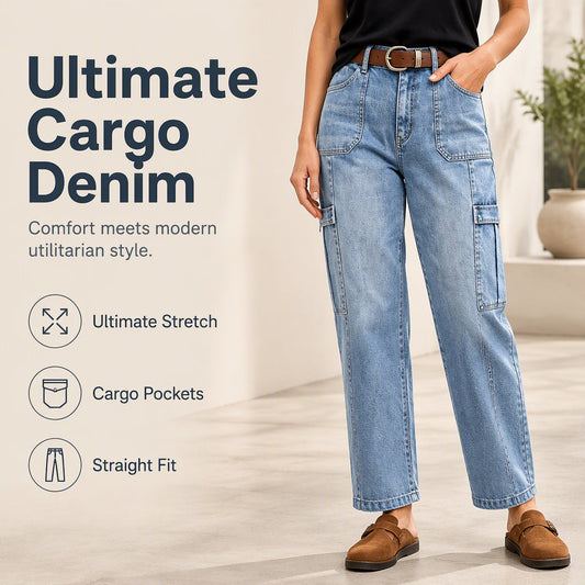 👖 New arrival ✨ Women’s high-quality multi-pocket stretch casual jeans