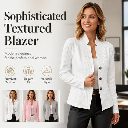 👖 LIMITED-TIME 60% OFF! ✨Women's Textured Button Down Blazer Jacket