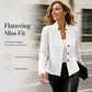 👖 LIMITED-TIME 60% OFF! ✨Women's Textured Button Down Blazer Jacket