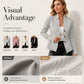 👖 LIMITED-TIME 60% OFF! ✨Women's Textured Button Down Blazer Jacket