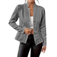 👖 LIMITED-TIME 60% OFF! ✨Women's Textured Button Down Blazer Jacket
