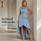 ⏰Last Day Sale 55% Off💃Women's Sleeveless Denim Dress with Asymmetrical Hem