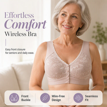 ⏰Buy 1 Get 1 Free💃Front Closure Wire-Free Bra for Elderly Women Seamless Vest Style Plus Size